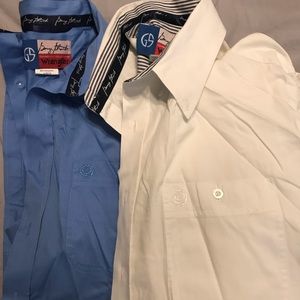 George straight Set of 2 long sleeve button down